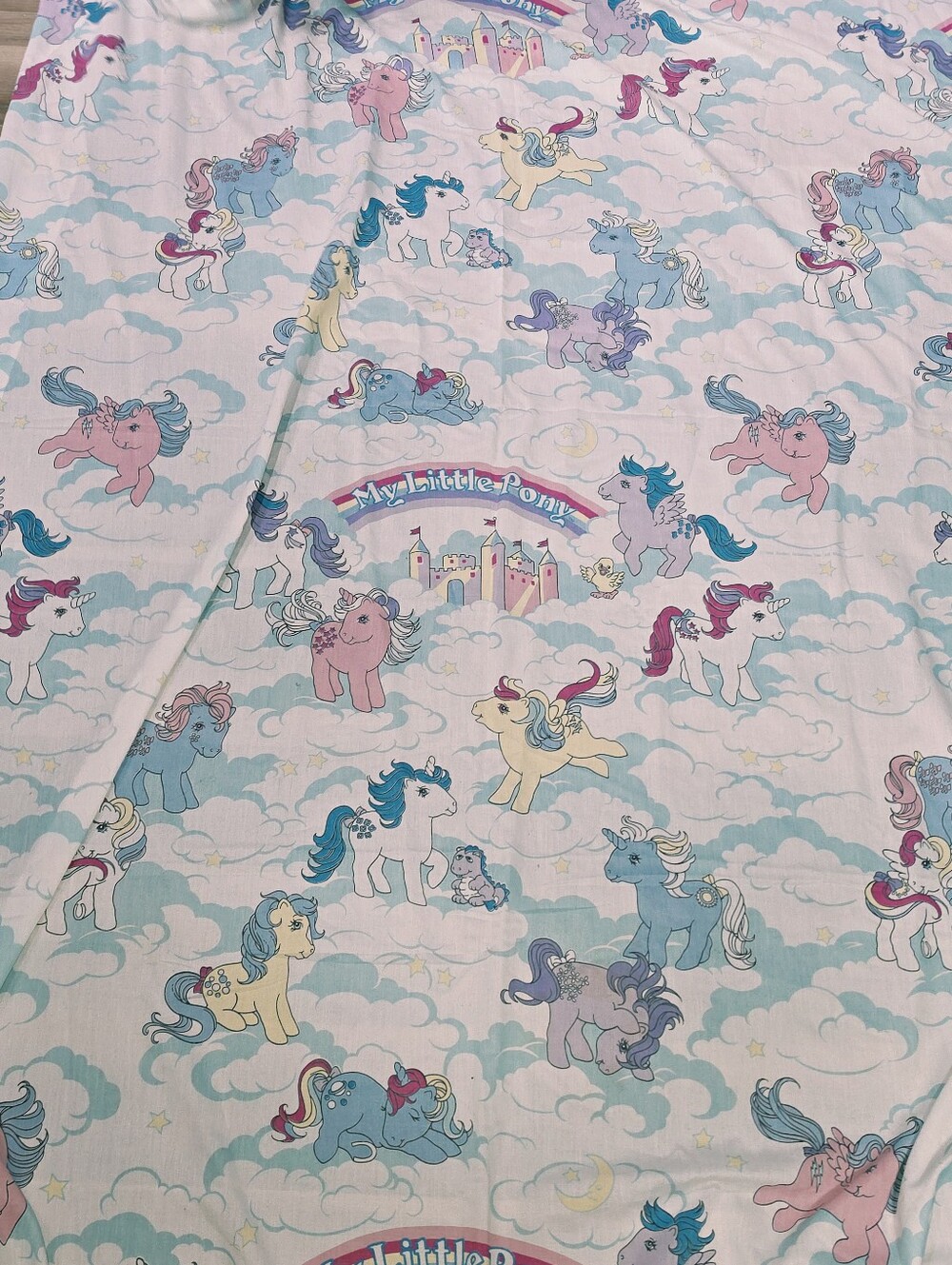 Vintage 1980s G1 First 1st Generation My Little Pony Bed Sheet Full/Double Rare